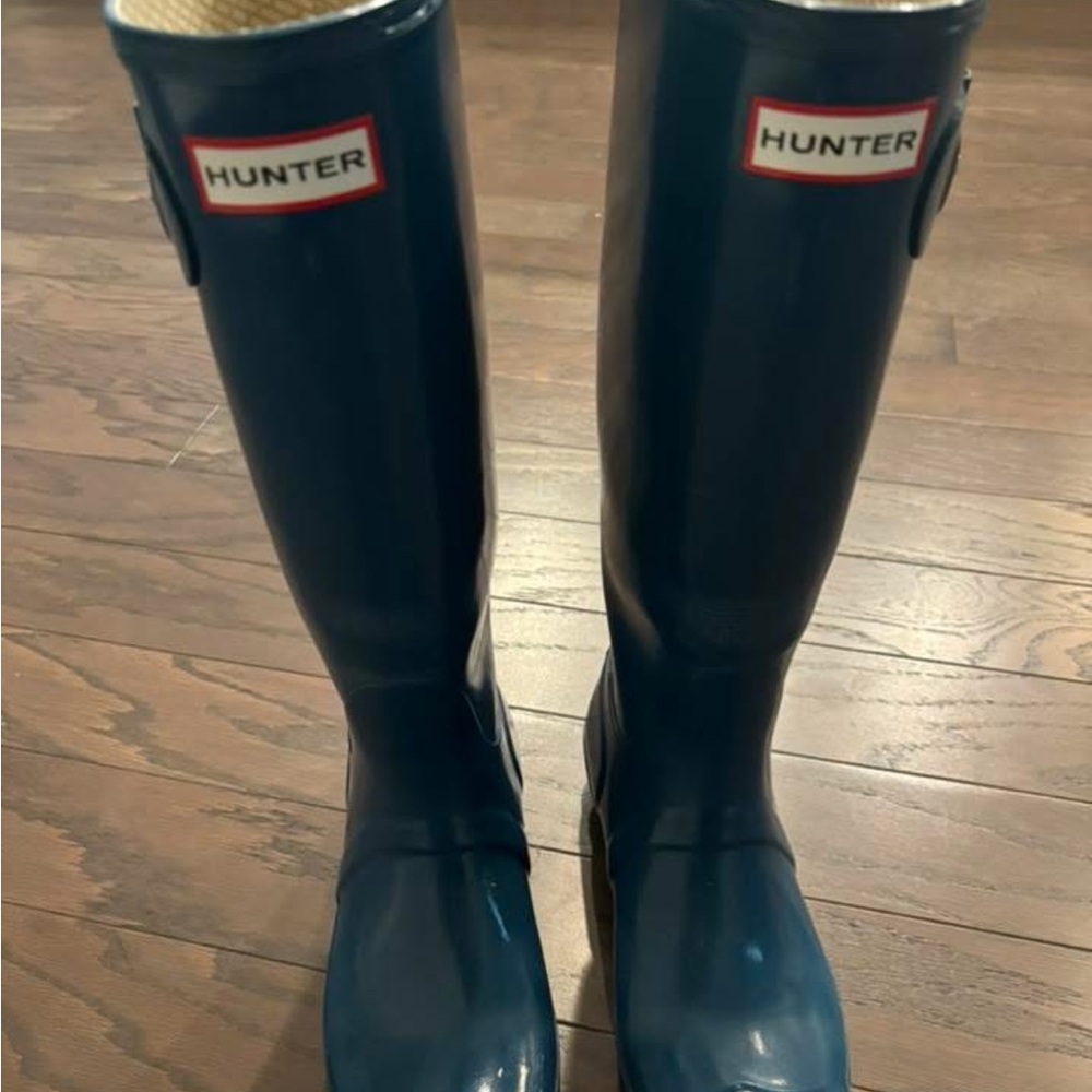 Hunter Navy Waterproof Boots